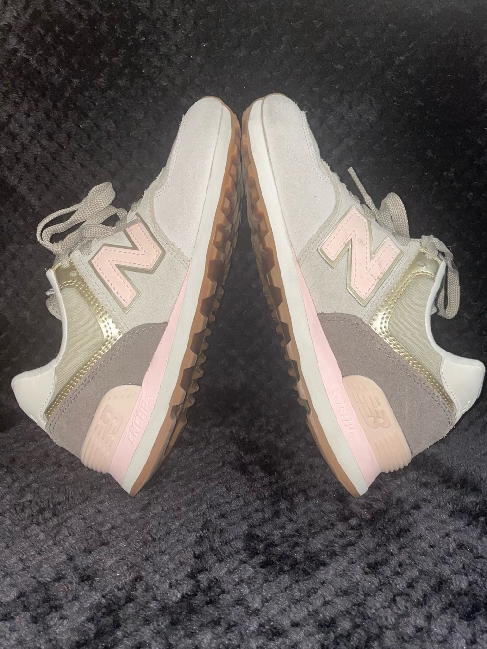 New Balance Women's Neutral & Pink Casual Lace-Up Sneakers